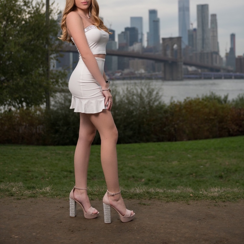 meshki white skirt